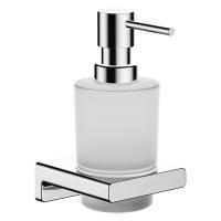 Диспенсер для рідкого мила Hansgrohe AddStoris 200 мл, скло матове/хром (41745000) - Теплоцентр