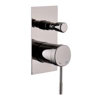 Змішувач для ванни Imprese Brenta одноважільний, прихований монтаж, графітовий хром (ZMK091908041) - Теплоцентр