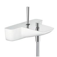 Змішувач для ванни Hansgrohe PuraVida, джойстик, білий/хром (15472400) - Теплоцентр