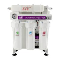 Система зворотного осмосу Raifil 800G з насосом, на станині, з краном, з манометром (RAIFIL-800G-10"Slim w M) - Теплоцентр