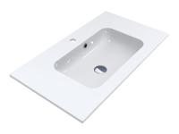 Умивальник Miraggio Della вбудований, прямокутний, 80 см, білий глянцевий (0000180) - Теплоцентр