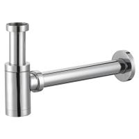 Сифон для раковин та біде циліндричний, латунь, 1 1/4", cromo - Теплоцентр