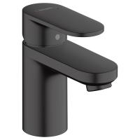 Змішувач для умивальника Hansgrohe Vernis Blend 70 одноважільний, зі зливним набором, чорний (71550670) - Теплоцентр