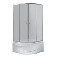 Душова кабіна Rozzy Jenori BARON "Fabric" 100x100x194 см, з глибоким піддоном, профіль сатин (100RZ014) - Теплоцентр