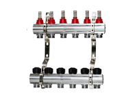 Колектор FADO з витратомірами 1"×3/4" 11 виходів (KRV11) - Теплоцентр