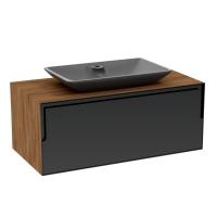 Тумба підвісна DiMarco Moretta 100 см, 2 ящики, горіх (DM06C005WT) - Теплоцентр