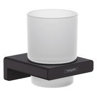 Склянка для зубних щіток Hansgrohe AddStoris скло матове/чорний матовий (41749670) - Теплоцентр
