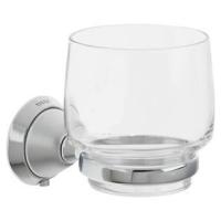 Склянка для зубних щіток Tiger Pyramid настінна, скло прозоре/хром (3251) - Теплоцентр