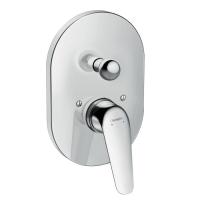 Змішувач для ванни Hansgrohe Novus одноважільний, прихований монтаж, овальний, хром (71045000) - Теплоцентр
