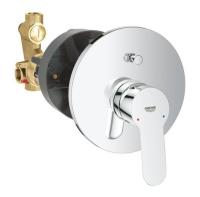 Змішувач для ванни Grohe BauEdge, прихований монтаж, одноважільний, хром (29079000) - Теплоцентр