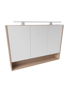 Шафка з дзеркалом Radaway Silvia 100 з LED-підсвіткою, матовий дуб вотан (M43100-12-03) - Теплоцентр