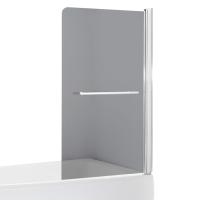 Шторка на ванну Eger 80x150 см, права, скло тоноване/хром (599-02R grey) - Теплоцентр