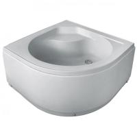 Душовий піддон Rozzy Jenori півкруглий, 80x80x40 см, з сифоном, білий (80RZ814) - Теплоцентр