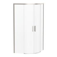 Душова кабіна Volle Solo кутова, півкругла, 90x90x195 см, без піддона, прозоре/нікель (1010.114502) - Теплоцентр