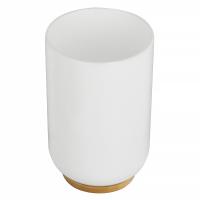 Склянка для зубних щіток Rozzy Jenori Poznan кругла, біла (RJAC025-05WO) - Теплоцентр