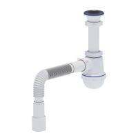 Сифон для кухнонної мийки Ani Plast з гофрою, випуск 70 мм (A0115) - Теплоцентр