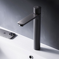 Змішувач для умивальника AM.PM X-Joy TouchReel натискний, чорний (F85A92522) - Теплоцентр