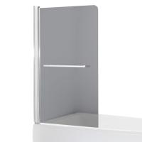Шторка на ванну Eger 80x150 см, скло тоноване, ліва (599-02L grey) - Теплоцентр
