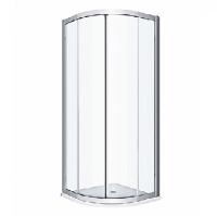Душова кабіна Wega 80 Grafit кутова, півкругла, 80x175 см, без піддона, прозоре/білий - Теплоцентр