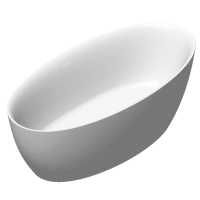 Ванна акрилова Volle 170x82 см, овальна, окрема, глянцева, з сифоном (12-22-810) - Теплоцентр