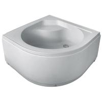 Душовий піддон Rozzy Jenori півкруглий, 90x90x45 см, з сифоном, білий (90RZ814) - Теплоцентр