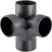 Хрестовина двоплощинна Geberit Silent-db20 88,5°/90° зі зміщеними впусками, DN 90/90 - Теплоцентр