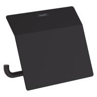 Тримач для туалетного паперу Hansgrohe AddStoris з кришкою, чорний матовий (41753670) - Теплоцентр