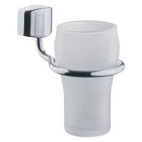 Склянка для зубних щіток VitrA Pratica настінна, скло матове/хром (A44551EXP) - Теплоцентр