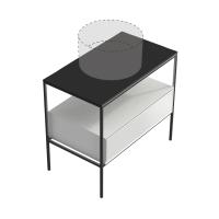 Підлоговий модуль Galassia Tabulae з нержавіючої сталі, 80 см, чорний матовий (8910H60) - Теплоцентр