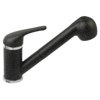 Змішувач для кухні Ferro Freya одноважільний, з висувним душем, графіт (BFR8B) - Теплоцентр