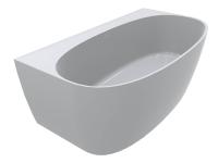 Ванна кам'яна Miraggio Anna 160x85 см, овальна, пристінна, біла глянцева (0001610) - Теплоцентр