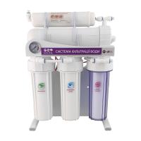 Система зворотного осмосу Raifil 600G з насосом, на станині, з краном, з манометром (RAIFIL-600G-10"Slim w M) - Теплоцентр