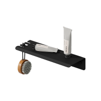 Полиця Liberta Slim з гачком зліва, 250 мм, чорна матова - Теплоцентр