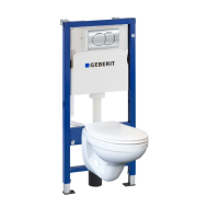 Комплект Geberit Duofix Pro 20 (інсталяція Delta 12 см, змивна клавіша Delta 01, унітаз KOLO Idol із сидінням) - Теплоцентр