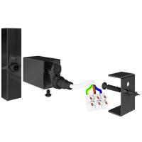 Комплект прихованого монтажу під профільний стояк, чорний мат - Теплоцентр