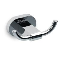 Гачок для рушника Ravak Chrome CR 100.00 подвійний, хром (X07P186) - Теплоцентр