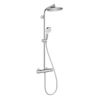 Душова система Hansgrohe Crometta S 240 1jet Showerpipe з термостатом, хром (27267000) - Теплоцентр