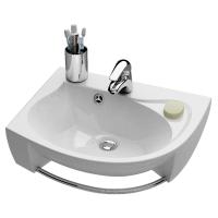 Умивальник Ravak Rosa L кутовий, підвісний, з тримачем для рушника, лівий, 56,6 см, білий (XJ2L1100000) - Теплоцентр