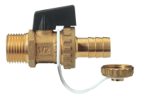 Зливний кульовий кран Rubinetterie Mini-Sfer з ковпачком, 1/2", ручка (9820040000) - Теплоцентр