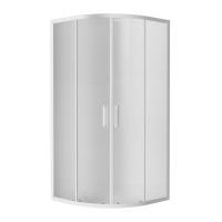 Душова кабіна TISZA 80*80*185см (скла + двері), профіль білий, скло "Zuzmara" - Теплоцентр