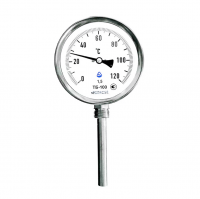 Термометр біметалевий "Склоприлад" ТБ-100 з гільзою 50 мм, радіальний (101422) - Теплоцентр