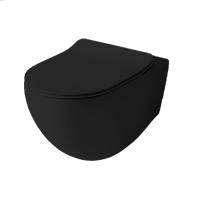 Унітаз підвісний ArtCeram File 2.0 безобідковий, із сидінням Soft Close, чорний матовий (FLV004 17; 30_FLA014; 17) - Теплоцентр