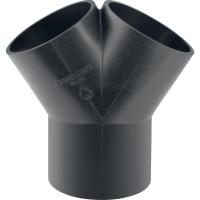 Трійник Geberit PE Y-подібний 2 x 30°, DN 100/100 - Теплоцентр