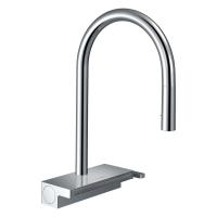 Змішувач для кухні Hansgrohe Aquno Select M81 170 з висувним душем, sBox, 3 режими, хром (73831000) - Теплоцентр