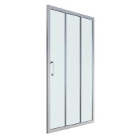 Душові двері Eger Lexo 90x195 см, трисекційні, розсувні, прозоре скло 6 мм, хром (599-809/1) - Теплоцентр