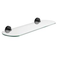 Полиця скляна Volle Ronda, чорне матове кріплення (2535.270104) - Теплоцентр