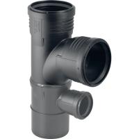 Хрестовина Geberit Silent-PP комбінована 87,5° зі зміщеним впуском, DN 100/90/50 - Теплоцентр