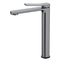 Змішувач для умивальника Volle Solo pistola gris одноважільний, високий, графіт (1510.011305) - Теплоцентр