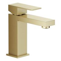 Змішувач для умивальника Volle Pardo одноважільний, cepillado oro / золото (1548.010115) - Теплоцентр