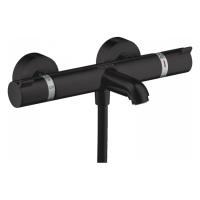 Змішувач з термостатом для ванни Hansgrohe Ecostat Comfort, чорний матовий (13114670) - Теплоцентр